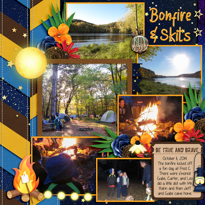 Bonfire and skits