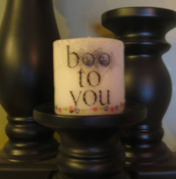 Boo To You Altered Hybrid Candle