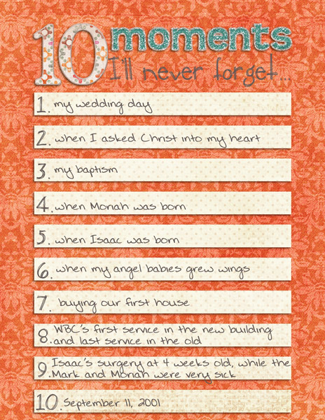 Book of Me - 10 Moments
