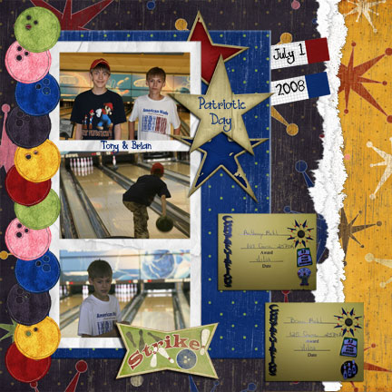 Bowling League - Patriotic Day and pins!