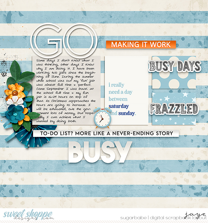 Busy Busy. . .Tired