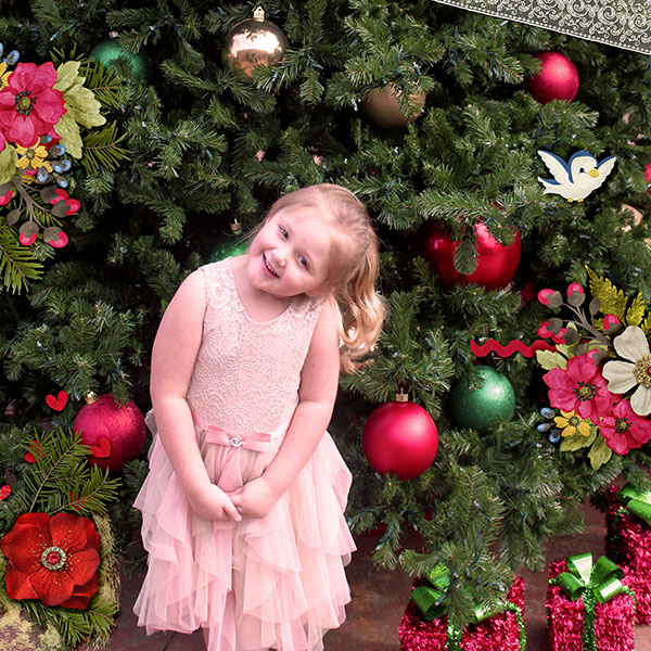 by the chirstmas tree