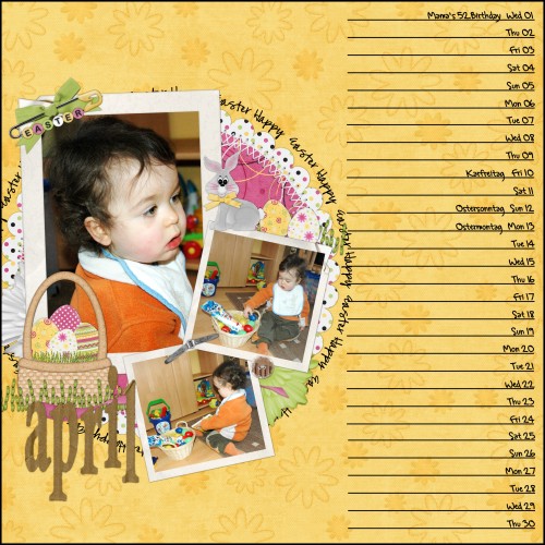 Calendar 2009 April