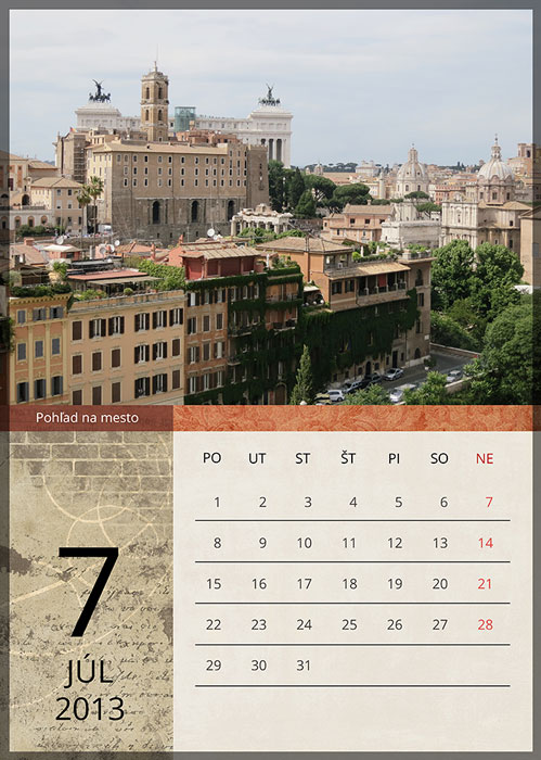 Calendar Roma 2013 :: July