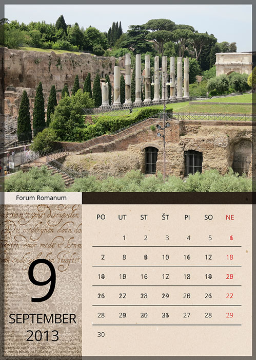 Calendar Roma 2013 :: September