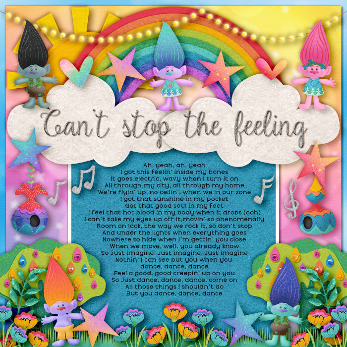 Can't stop the feeling...