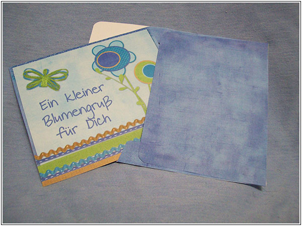 Card 4  A little greeting with flowers for you