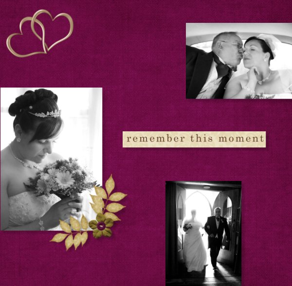 Caroline on her Wedding Day