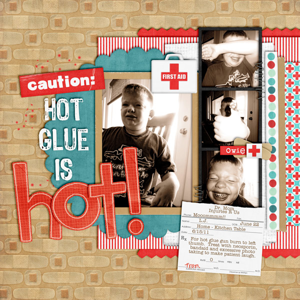 Caution:  Hot Glue is HOT!!