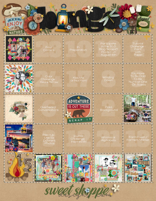Challenge Bingo August 2017