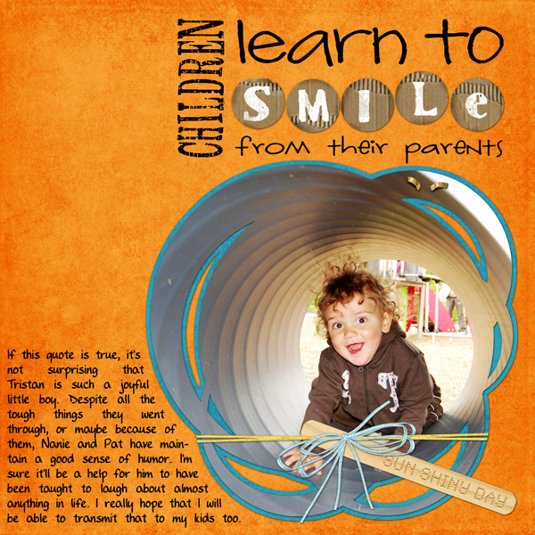 Children learn to smile...