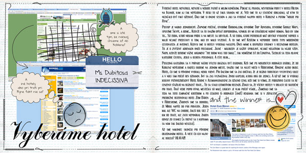 Choosing the hotel