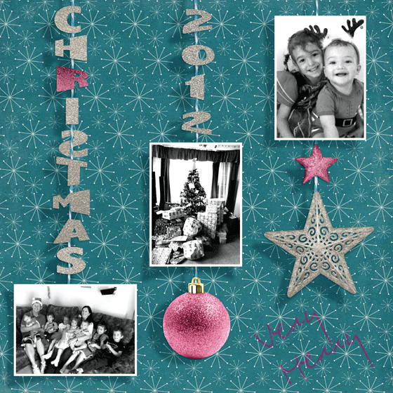 Christmas 2012 - Scraplift your first layout challenge