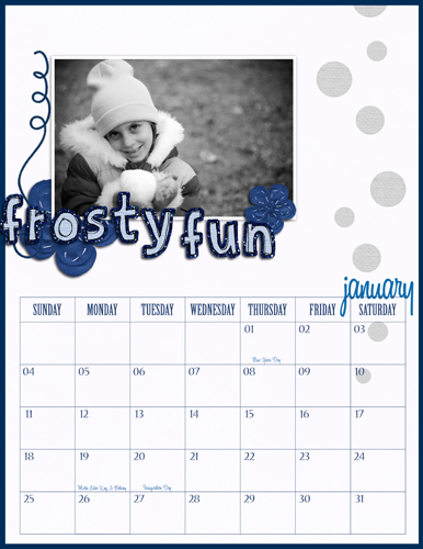 Christmas Calendar Project - January