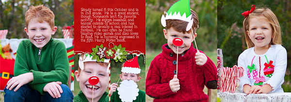 Christmas card, back