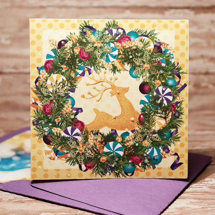 Christmas Card with matching envie