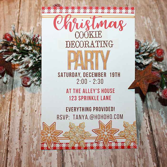 Christmas Cookie Party Invite