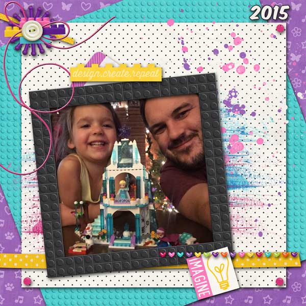 Christmas Lego Project - A and Daddy - SSBingo 1-16