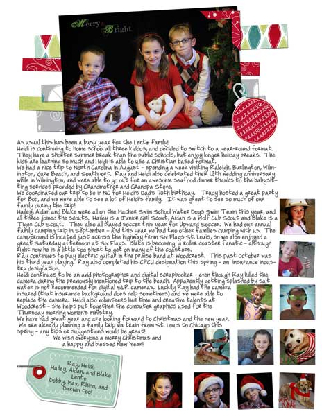 Christmas letter 2010