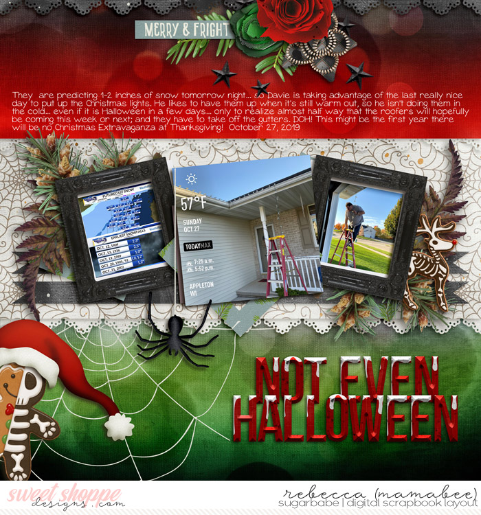 Christmas lights up before Halloween