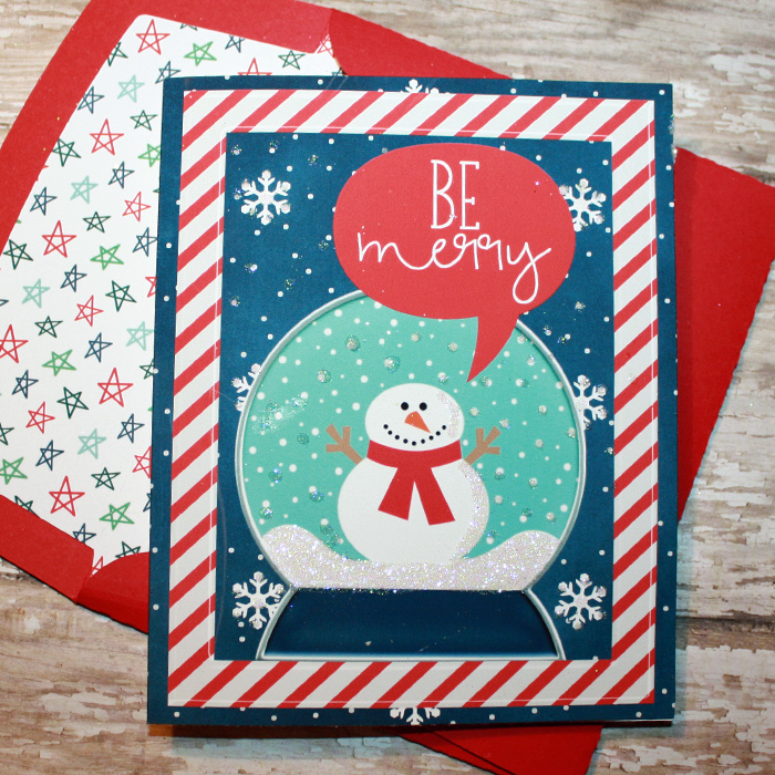 Christmas Snow Globe with matching envie