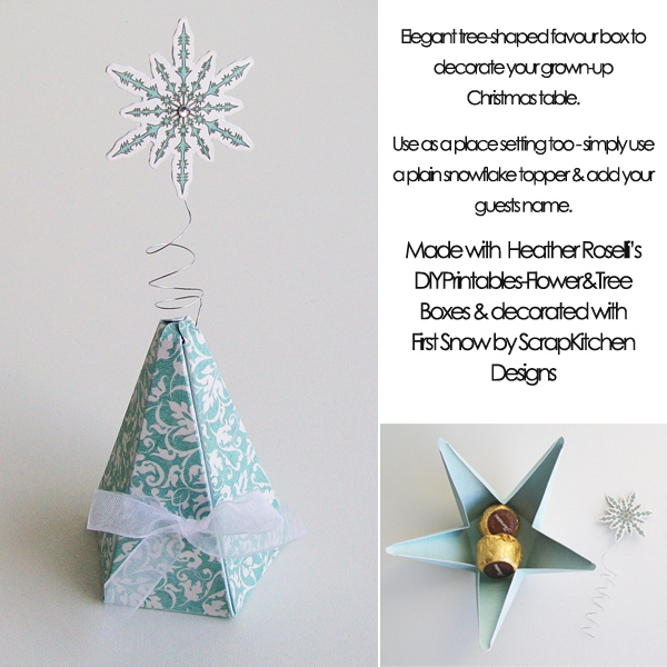 Christmassy tree favour box