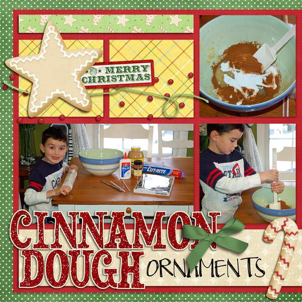 Cinnamon Dough Ornaments (left)