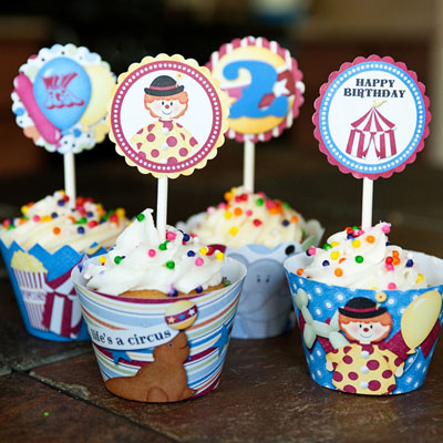 Circus Party Cupcakes