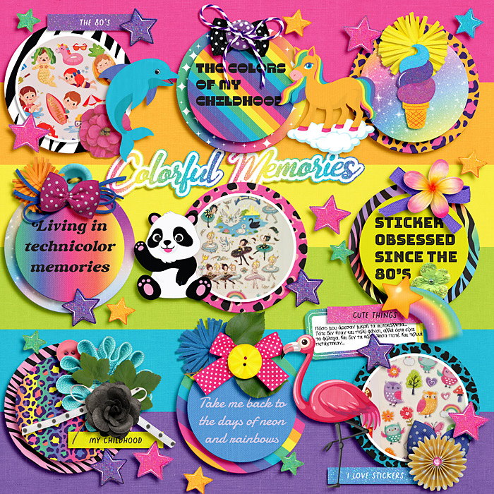Colorful stickers