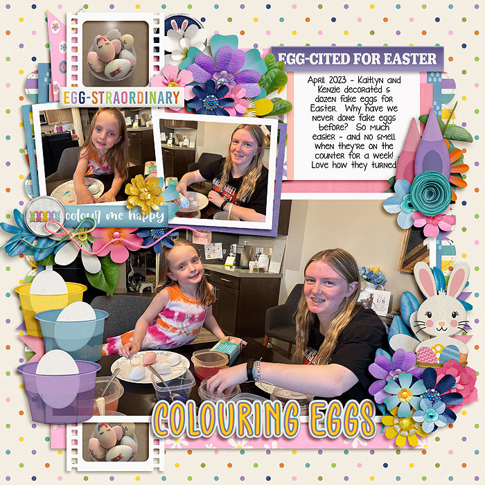 Colouring eggs