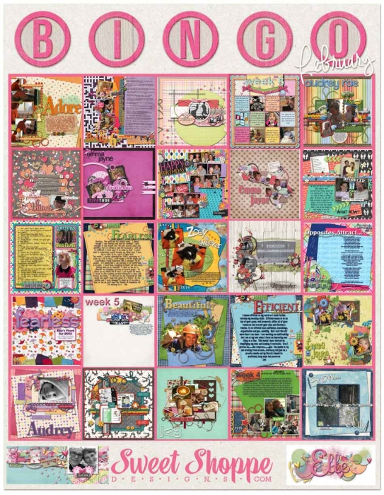 Completed BINGO Card