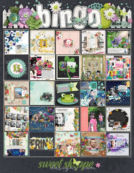 Completed BlackOut March Bingo Challenge