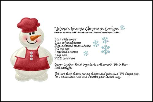 Cookie Recipe Card