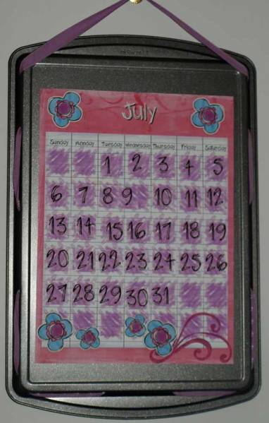 Cookie Sheet Calendar