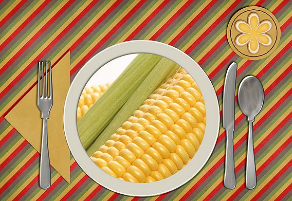 CORN! - Vegatables placemat set