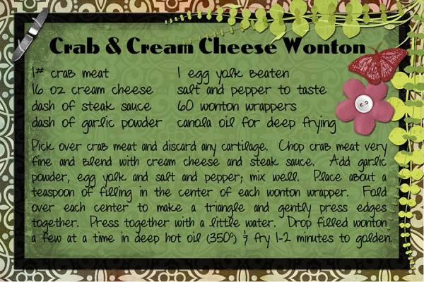 Crab & Cream Cheese Wonton