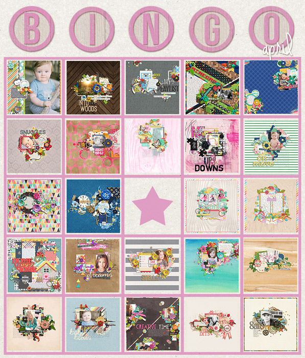 Crystal's April Bingo Card