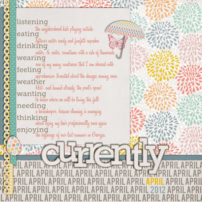 Currently April 2012