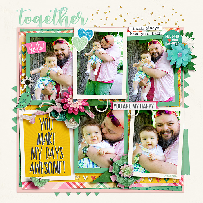 Dad and baby together