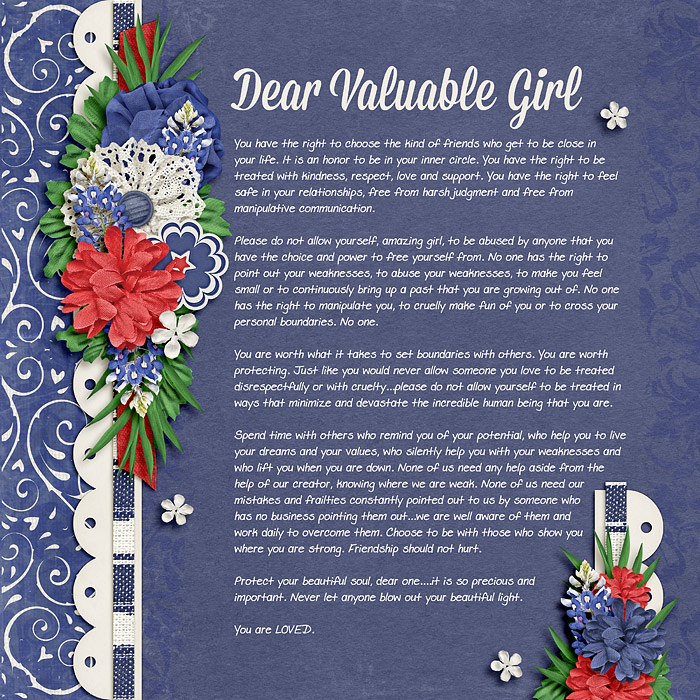 Dear Valuable Girl