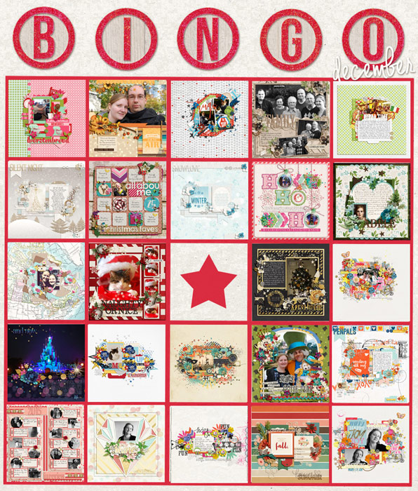December 2015 Bingo Card