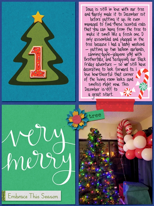 December album - putting up the tree