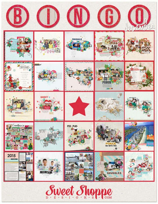 December Bingo card