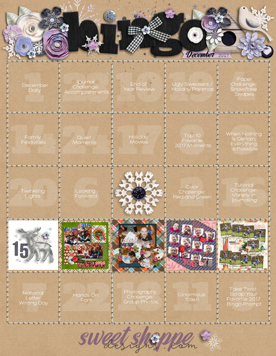 December Bingo Card