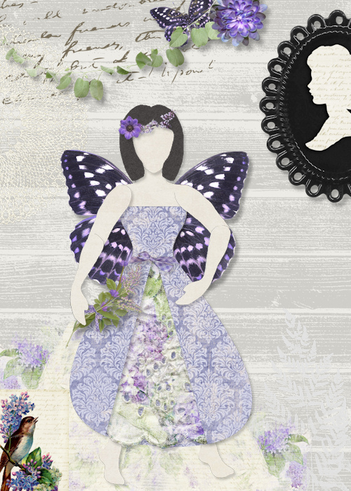 Doll #17: Lavender Butterflies