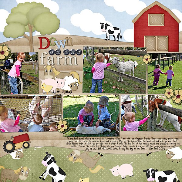 Down at the Farm - Left page