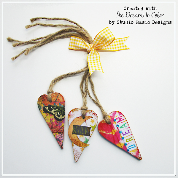 Dream in Colour Hanging Hearts