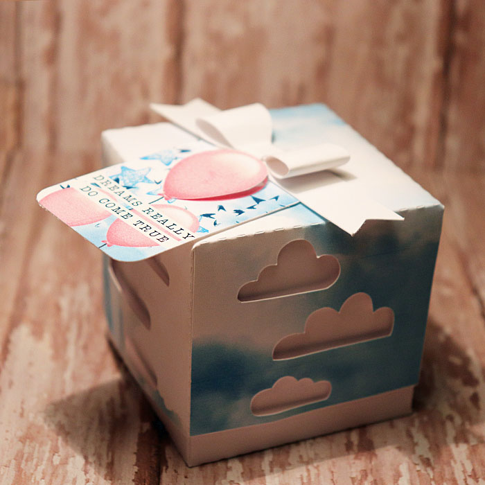 Dreams Do Come True gift box and tag