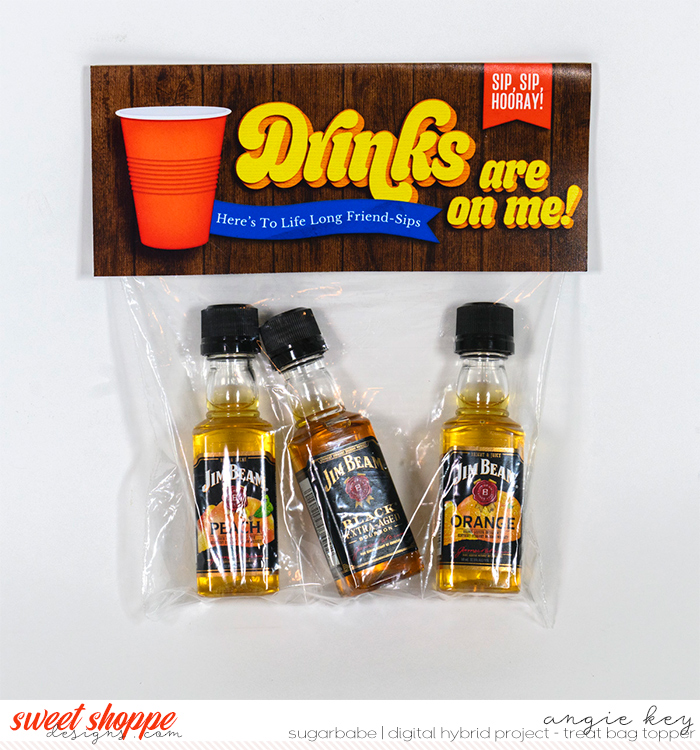 Drinks Are On Me Treat Bag Topper