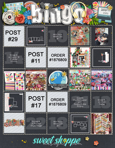 DSD Bingo Card